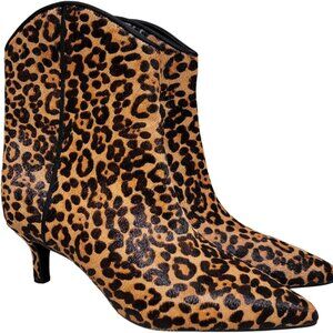 On 34th Women's Aatira Tulip Leopard Ankle Boots 8